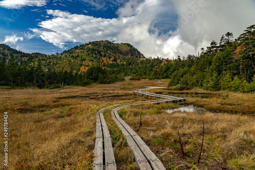 48 Ponds with boardwalk in autumn