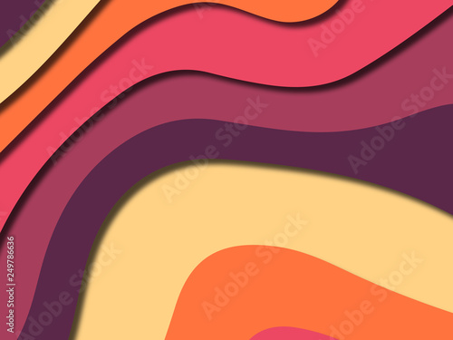 Colorful carving art.Paper cut abstract background with paper cut shapes. Template design layout for business presentations, flyers, posters, invitations