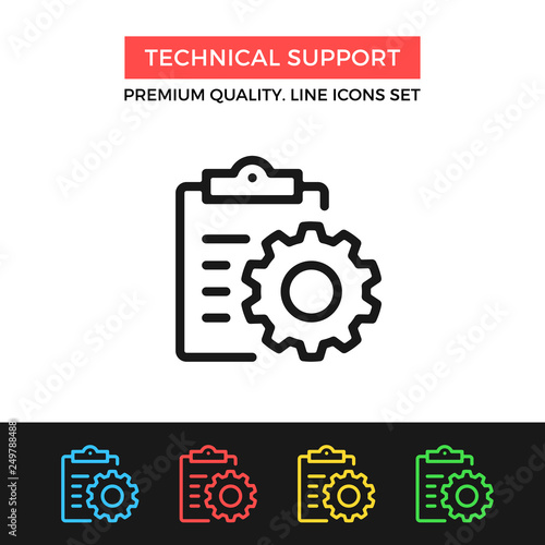 Vector technical support icon. Maintenance. Premium quality graphic design. Modern signs, outline symbols collection, simple thin line icons set