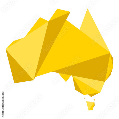 Geometric map of Australia. Vector illustration design