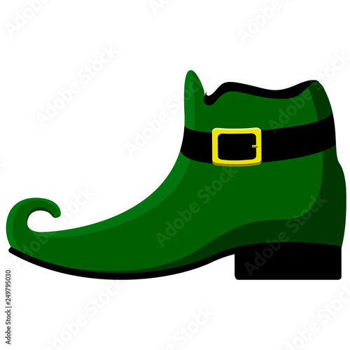 Isolated patrick day elf shoe. Vector illustration design