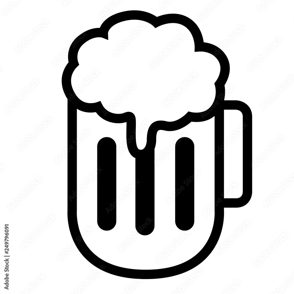 Isolated beer mug icon. Vector illustration design Isolated beer mug icon. Vector illustration design