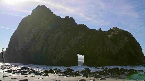 Keyhole Rock Big Sur Sunset