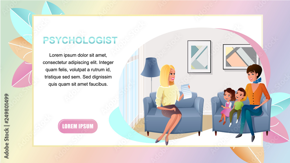Family Psychologist Online Consultation Vector Family Psychologist Online Consultation Vector