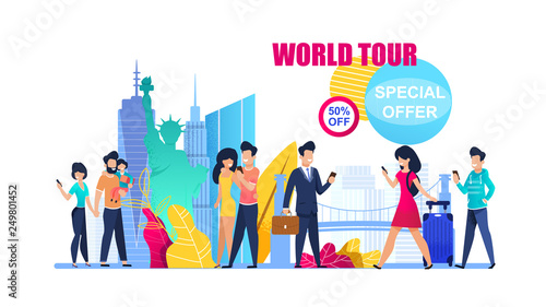 Banner Illustration Special Offer on World Tour