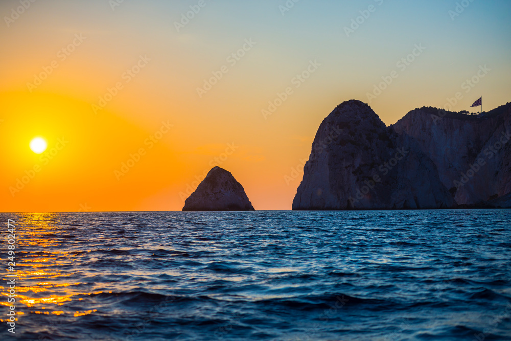 Coastline in zakynthos island, greece