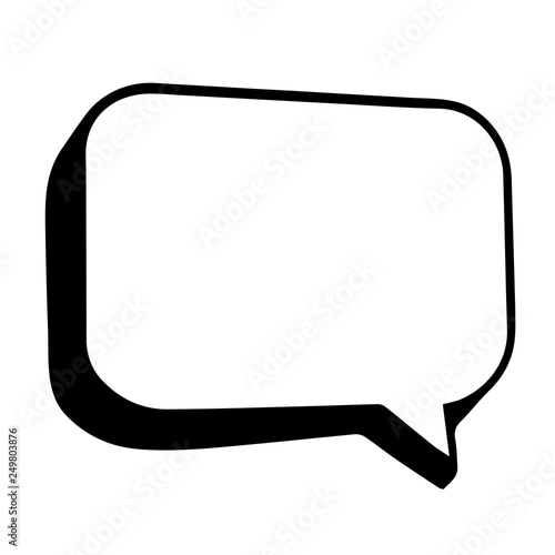 Speech balloon line art vector icon for apps and websites