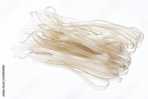 Sweet potato vermicelli on white background