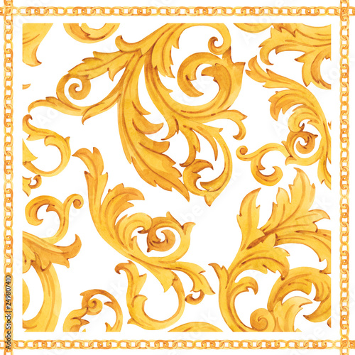 Golden baroque rich luxury pattern © zenina