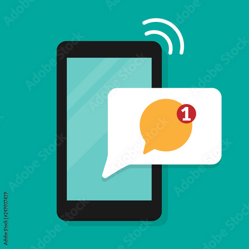 New notification on the smartphone screen icon