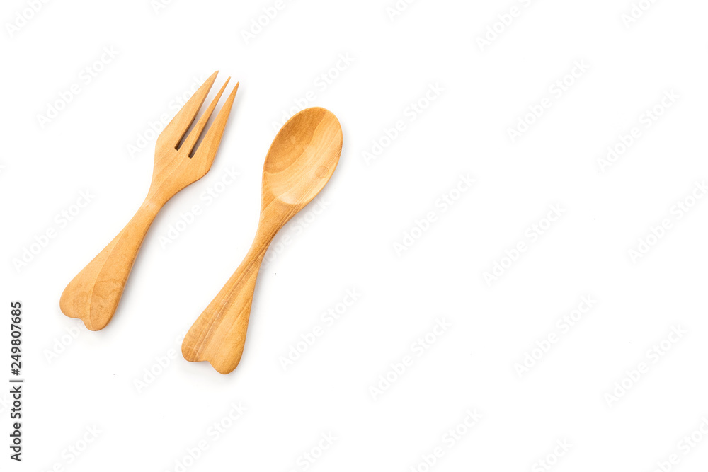 spoon and fork wooden spoon and fork wooden