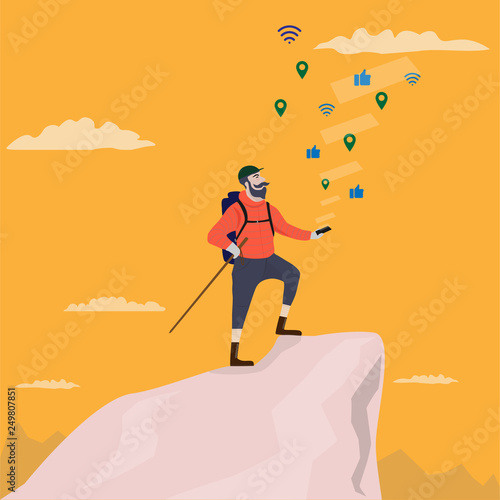 trekking man