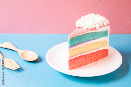 layer rainbow cake
