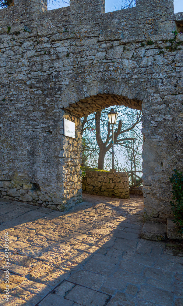 Surrounding wall to defence San Marino city Surrounding wall to defence San Marino city