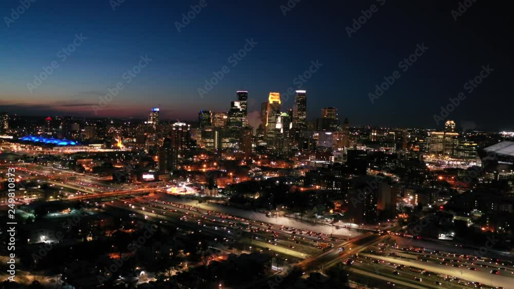 Minneapolis - Aerial View at Night Minneapolis - Aerial View at Night