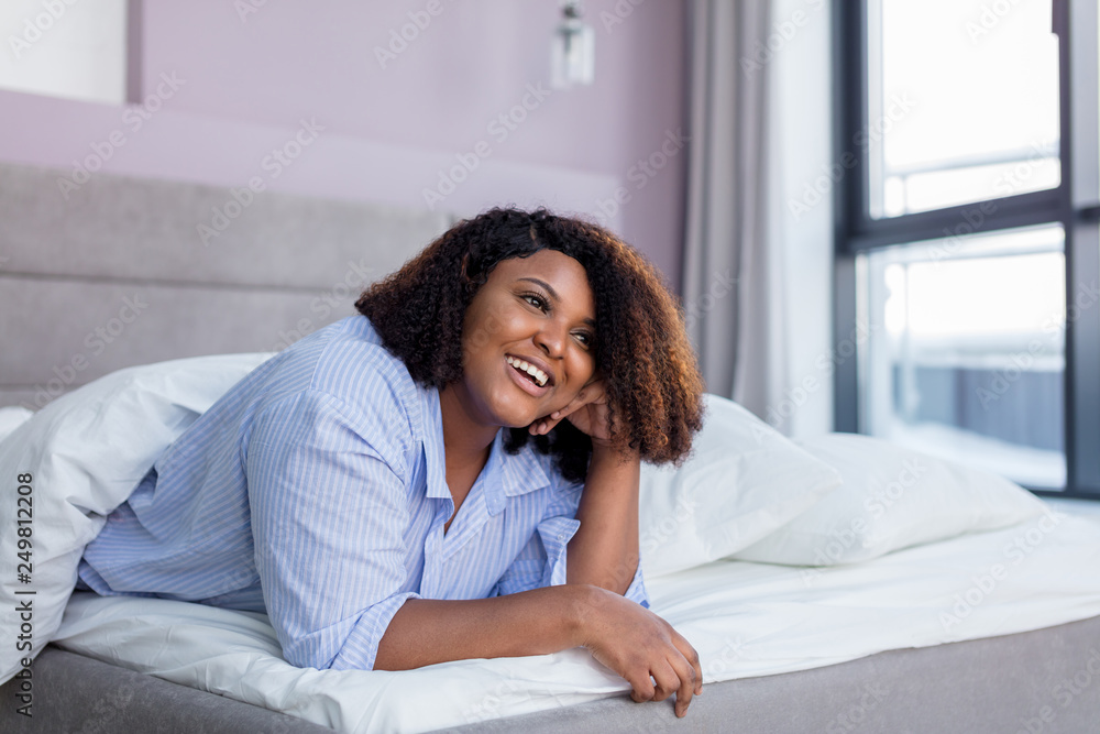 posiitive girl dreaming about losing the weight. close up photo. copy space, new plans, positive thinking, careless life posiitive girl dreaming about losing the weight. close up photo. copy space, new plans, positive thinking, careless life