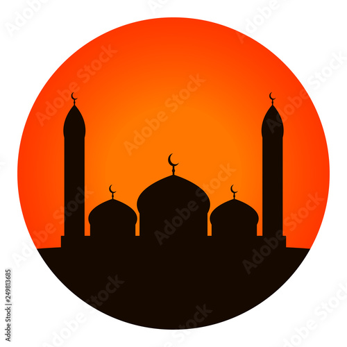 Mosque icon. Vector.