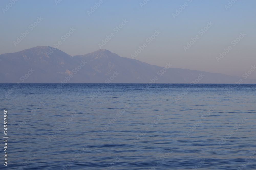 Aegean Sea. Coast of the Aegean Sea in Turkey. Kusadasi.