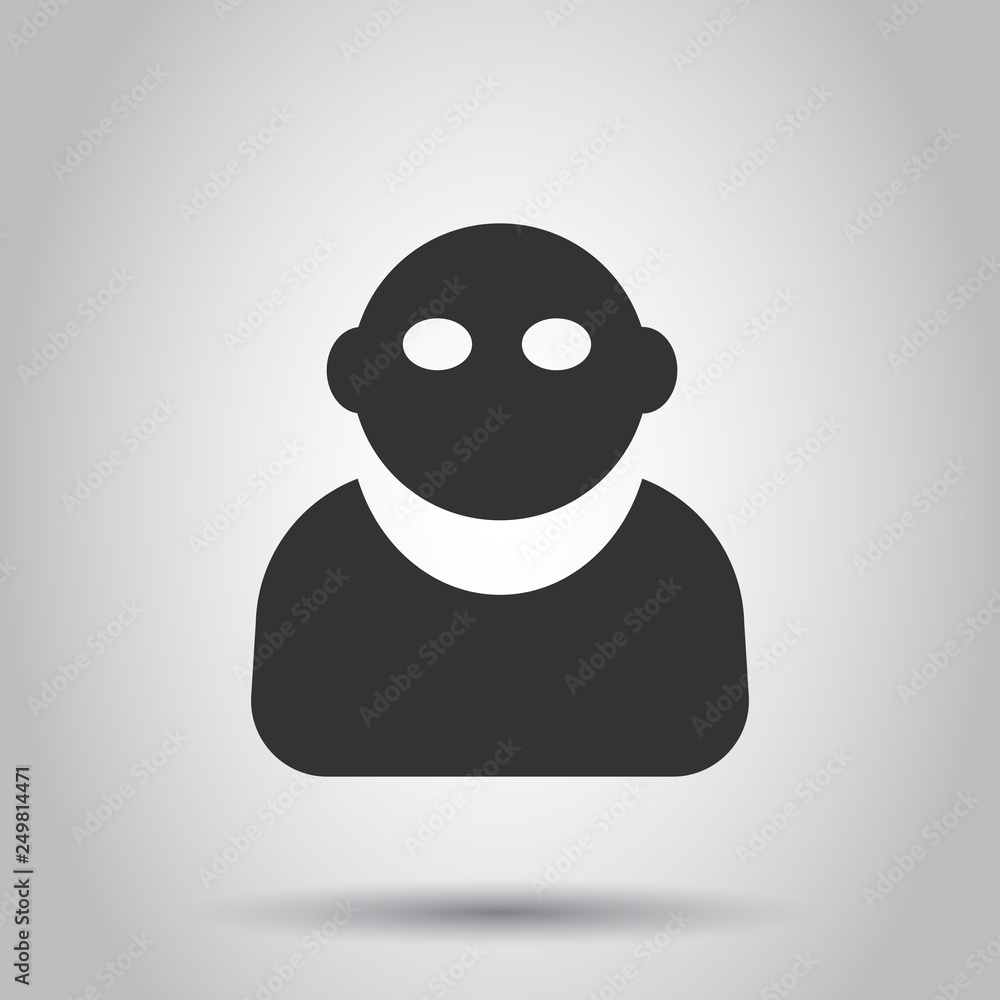 People communication icon in flat style. People vector illustration on white background. Partnership business concept.