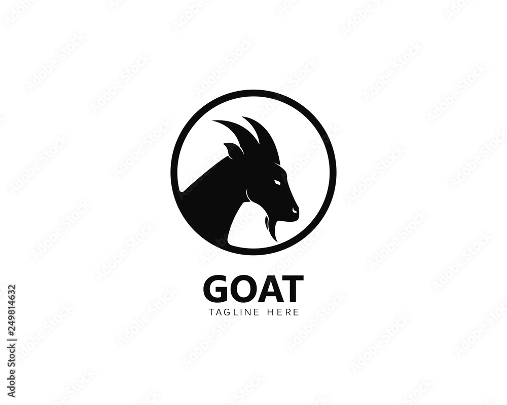 Obraz premium Goat Logo Template vector icon illustration design