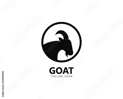 Goat Logo Template vector icon illustration design