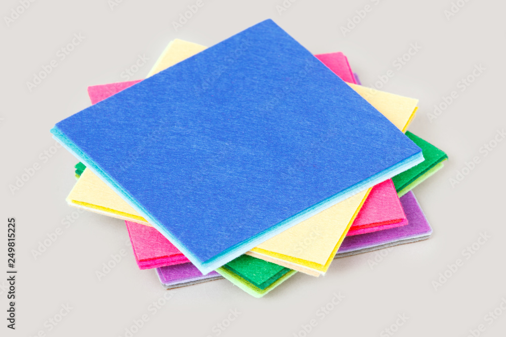 Fototapeta premium a set of colored sheets of felt, rainbow colors
