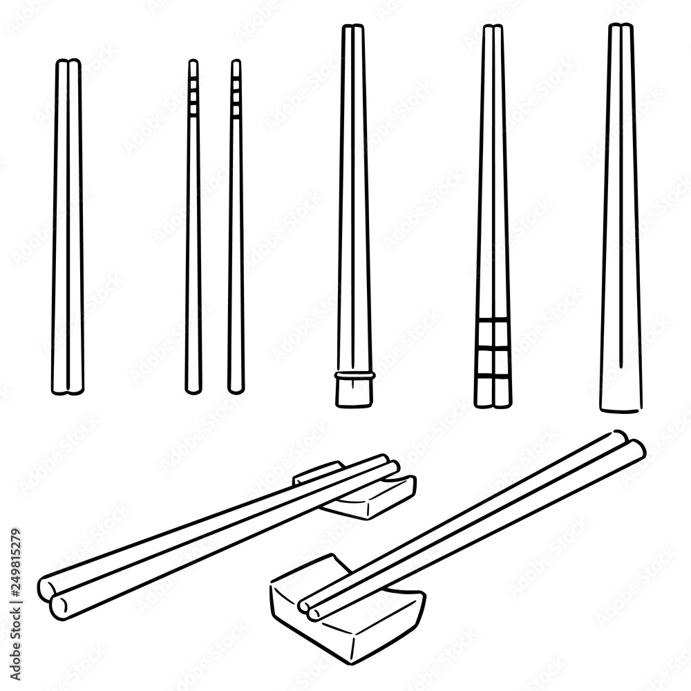 vector set of chopsticks vector set of chopsticks
