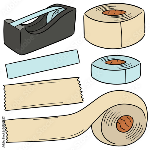 vector set of adhesive tape