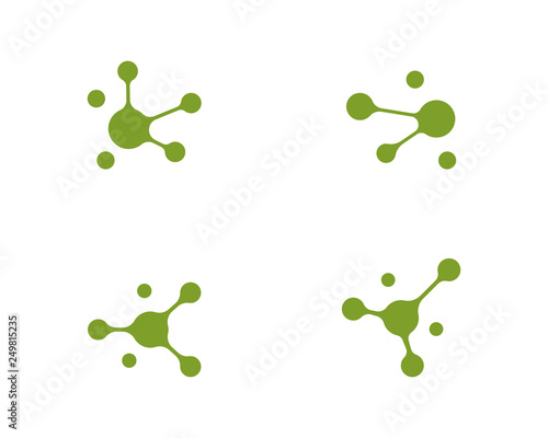  molecule logo vector icon illustration design