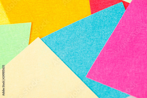 a set of colored sheets of felt, rainbow colors