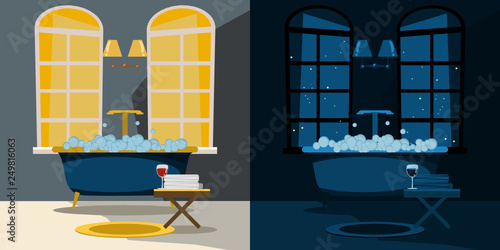 bathroom interior vector illustration 