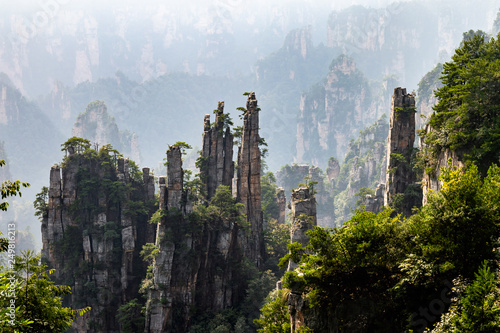 Imperial writing brush in Tianzi Mountain area in the Wulingyuan National Park, Zhangjiajie, Hunan, China. UNESCO World Heritage site, this National park was the inspiration for the movie Avatar photo