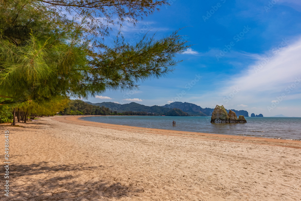 Nopparat Thara Beach in the Midday, krabi Province, Thailand
