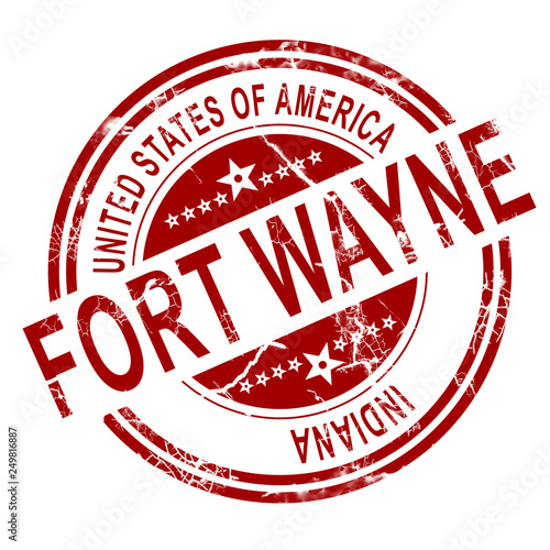 Fort Wayne stamp with white background