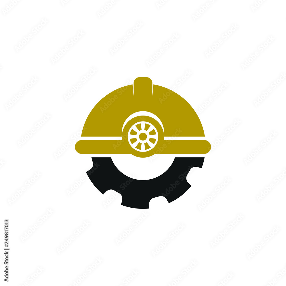 Safety helmet logo design template. Awesome safety helmet logo. A