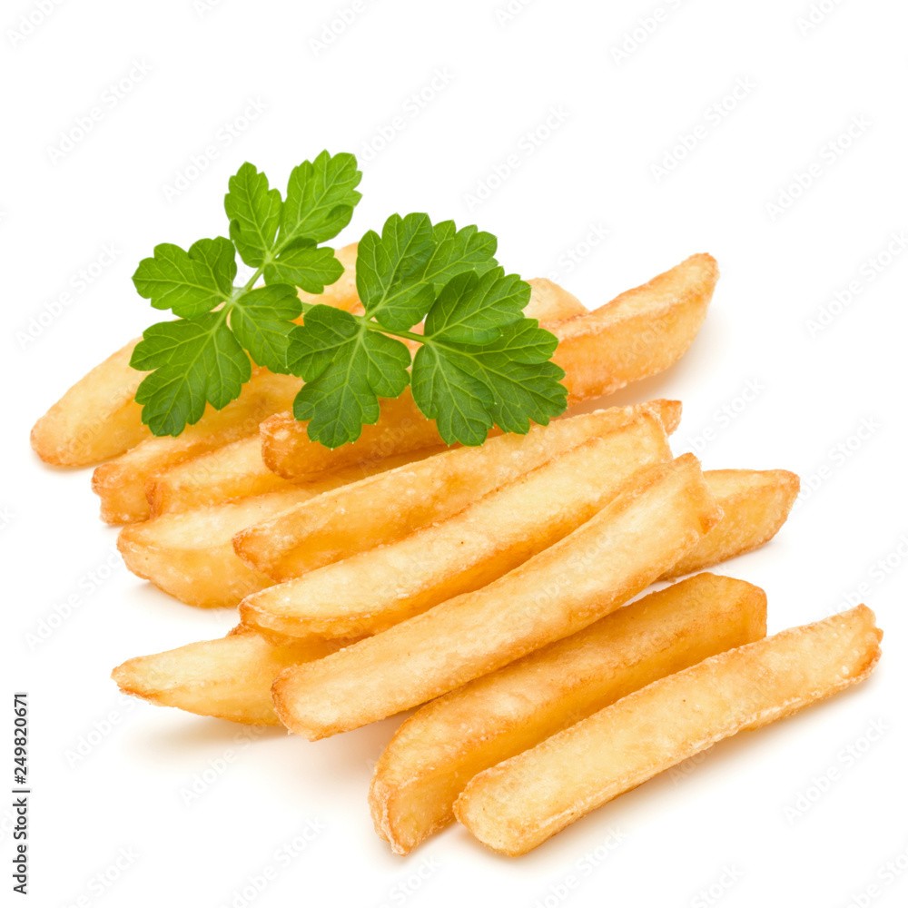 French Fried Potatoes isolated on white background French Fried Potatoes isolated on white background