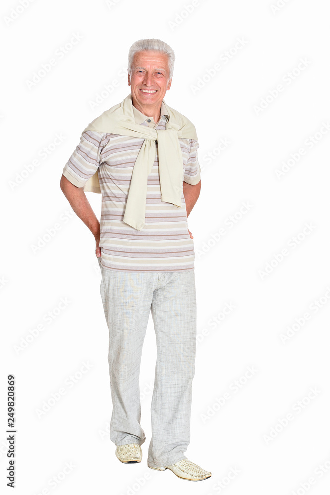 Portrait of a senior man posing isolated Portrait of a senior man posing isolated