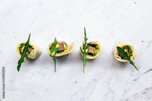 Chicken rolls appertizers