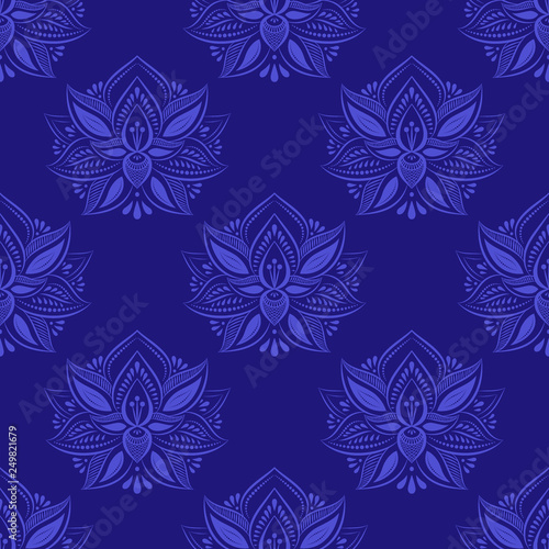 Seamless pattern in vintage style on a dark background.