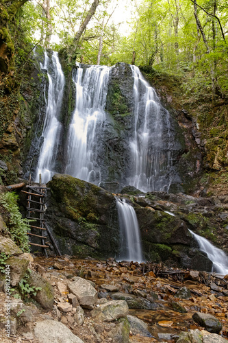Landscape of Koleshino waterfalls cascade in Belasica Mountain, Novo Selo, Republic of North Macedonia