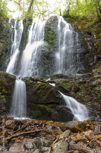 Landscape of Koleshino waterfalls cascade in Belasica Mountain  Novo Selo  Republic of North Macedonia