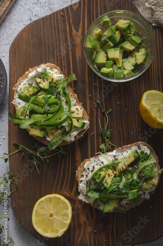 Homemade healthy avocado cheeese bread photo