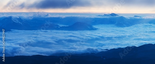 Julian Alps, Triglav National Park, Slovenia, Europe. Winter in the Julian Alps, first snow, mountain peak © Michal