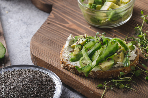 Homemade healthy avocado cheeese bread photo