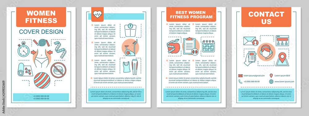 Fitness brochure template layout