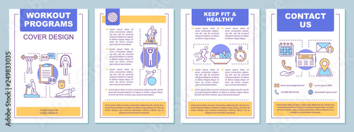 Workout programs brochure template layout