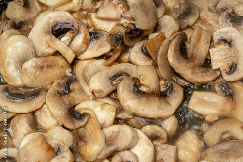 texture fried sliced mushrooms mushrooms close-up