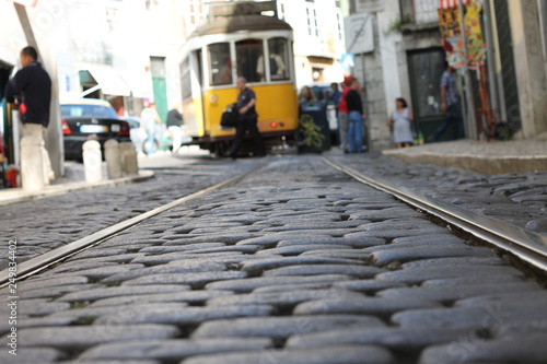 Tramway jaune Lisbonne