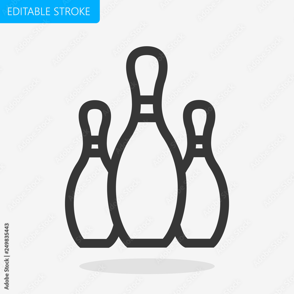Bowling Line Icon Editable Stroke Pixel Perfect Vector Bowling Line Icon Editable Stroke Pixel Perfect Vector