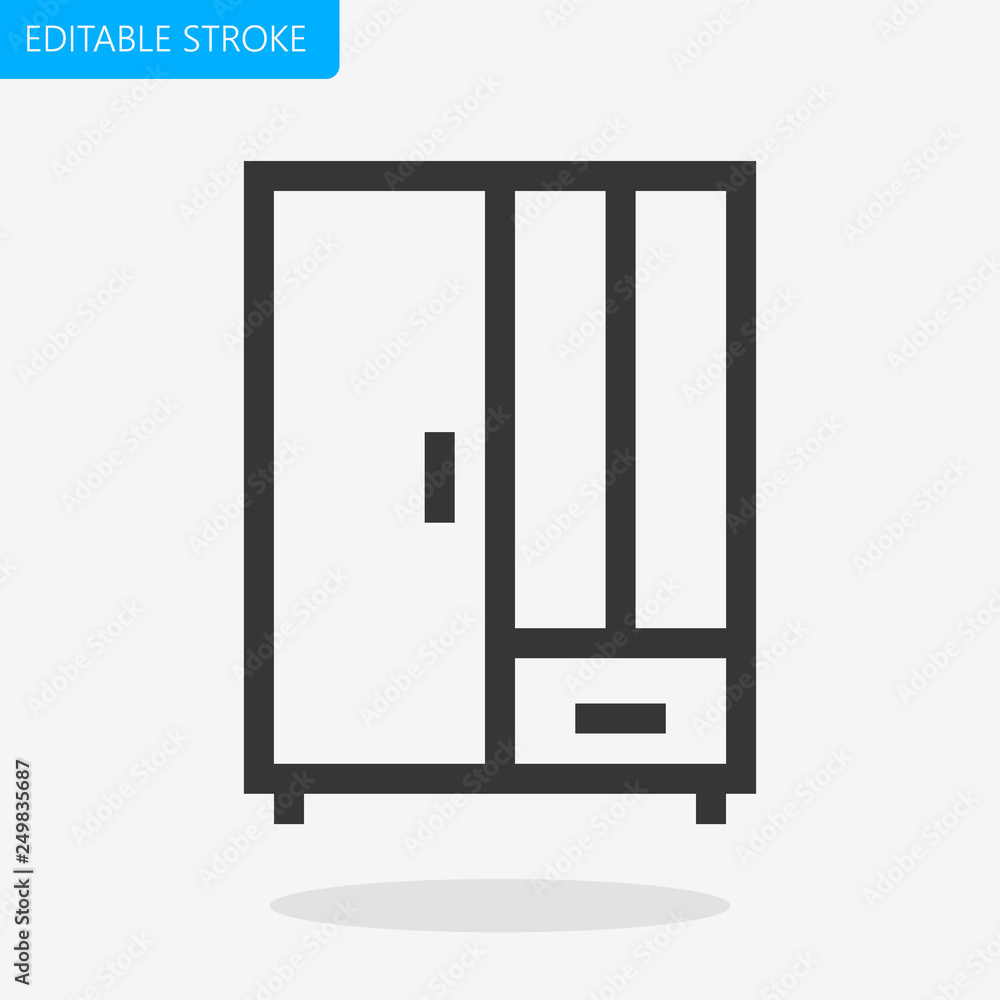 Furniture Editable Stroke Pixel Perfect Vector Icon Line Furniture Editable Stroke Pixel Perfect Vector Icon Line